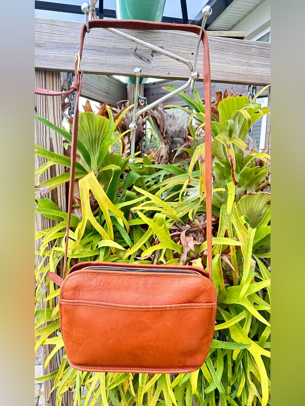 Vintage Coach Leather Crossbody Bag Tan Brown Made in USA Model 340